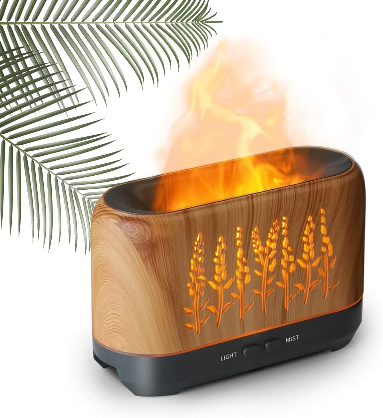 Diffusore Oli Essenziali Con Effetto Fiamma – 7 Colori LED, Telecomando, Timer, 150 Ml, Per Casa E Ufficio