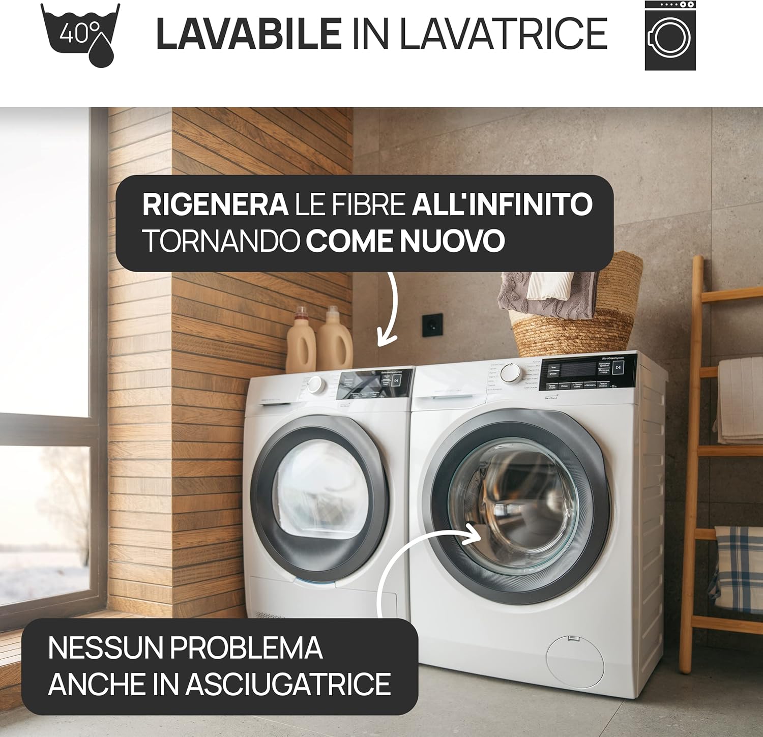 Magic Carpet® - Covorașul original pentru interior și exterior, antiderapant, lavabil la mașină, ultra-absorbant, covorașe de baie, covorașe de bucătărie, pentru casă - fabricat în Italia