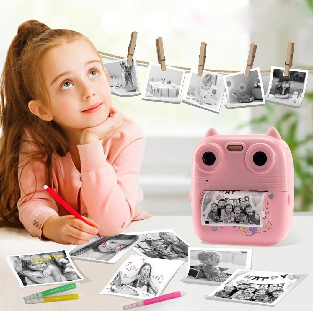 Cameră termică cu imprimare instantanee de 2,4 inci, 1080 pixeli, memorie de 32 GB, slot de expansiune, card Micro SD