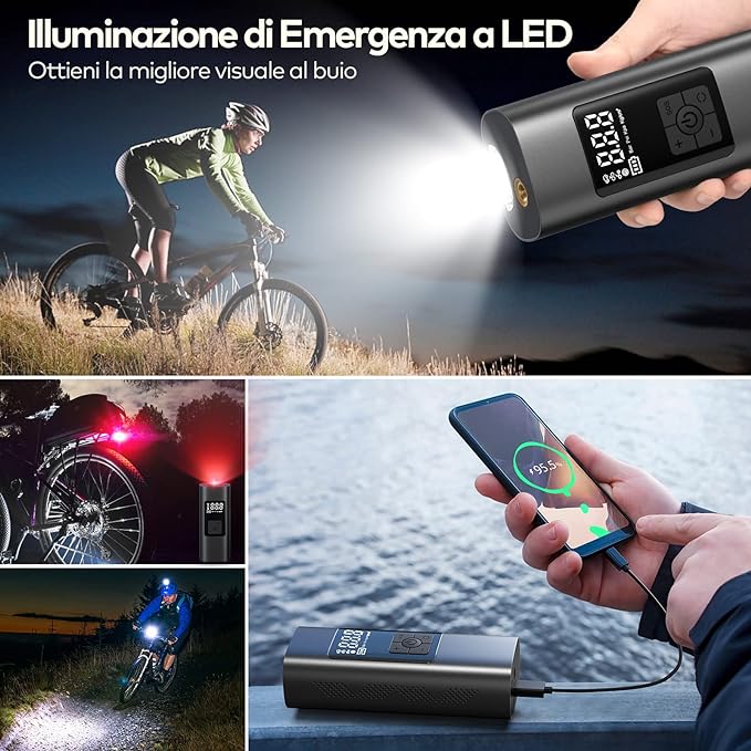 Inflator electric portabil Pro (reîncărcabil)