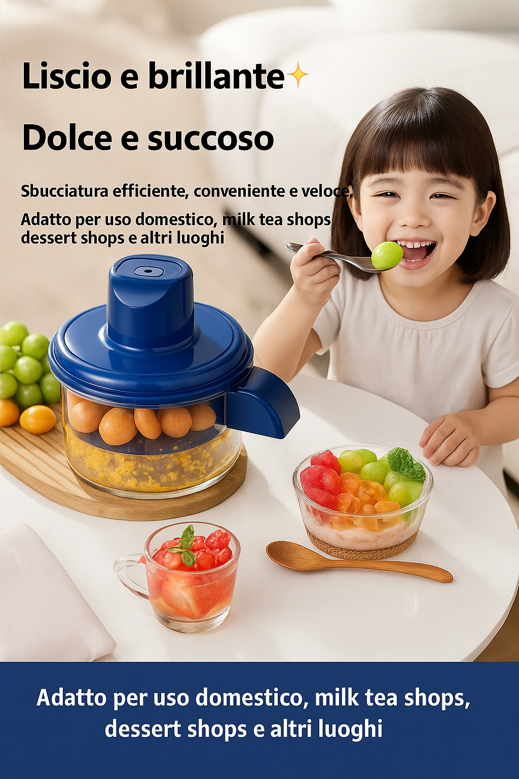 Sbuccia Frutta Magico Veloce Elettrico 🍇🍒🍑