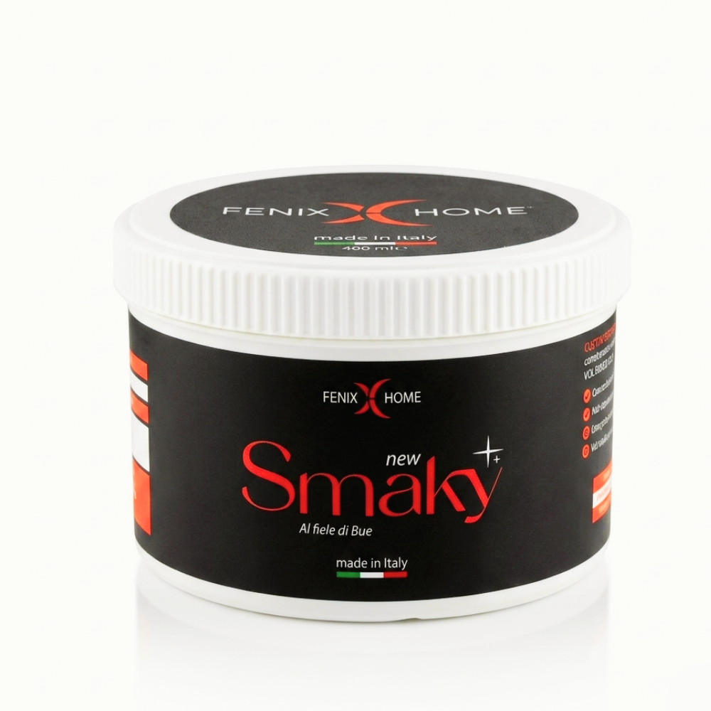 Smacchiatore Professionale per Tessuti Fenix Home Smaky – Formula Naturale con Enzimi – Vino, Caffè, Grasso, Sangue – Vestiti, Divani, Sedili Auto, Tappeti, Pelle ed Ecopelle – Senza Aloni