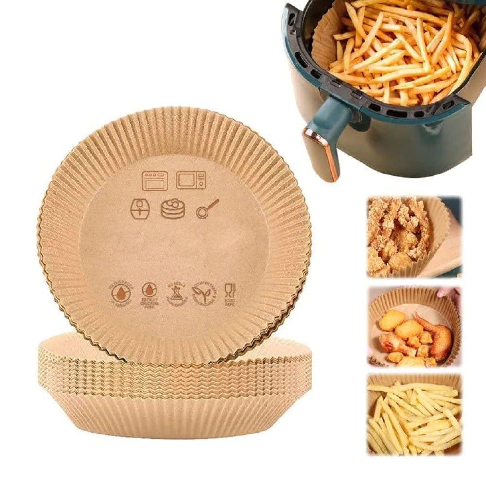 Hârtie de copt pentru friteuza cu aer, 100 bucăți, pentru friteuza cu aer și cuptor