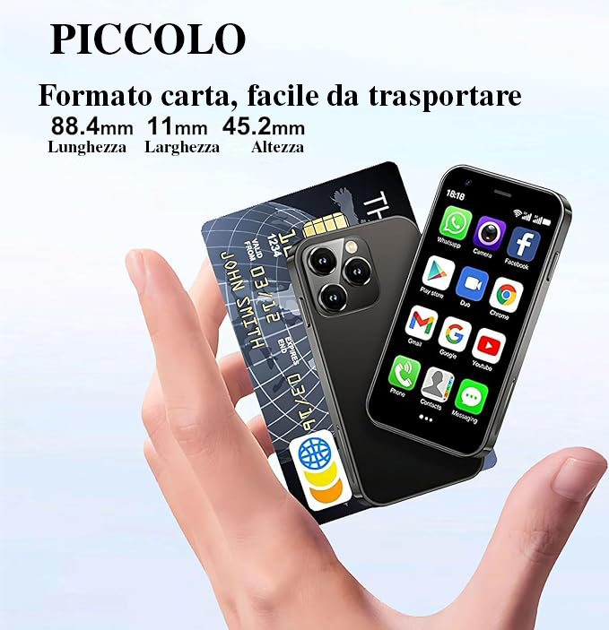 Mini smartphone 3G Android Dual SIM 2GB RAM + 16GB ROM 3 inci