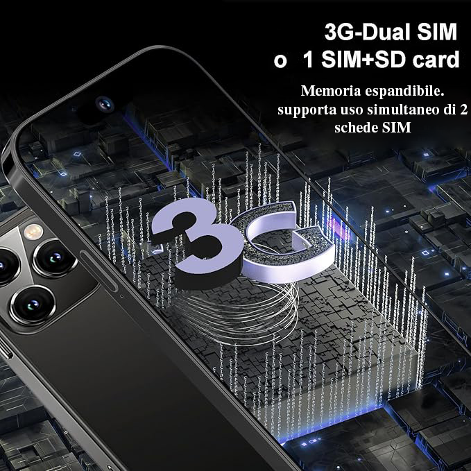 Mini smartphone 3G Android Dual SIM 2GB RAM + 16GB ROM 3 inci