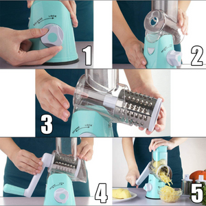 Răzătoare manuală cu trei role interschimbabile