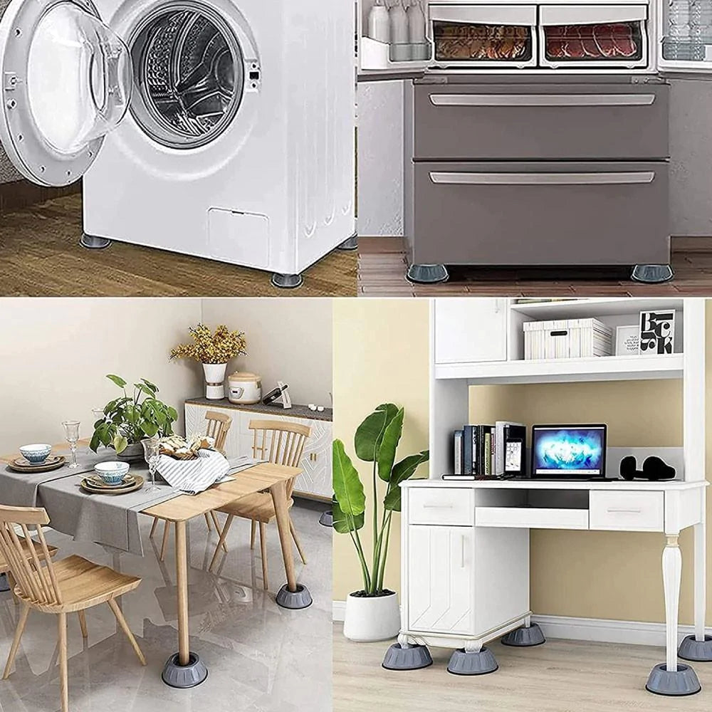 4 picioare antiderapante și antivibrații pentru mașina de spălat