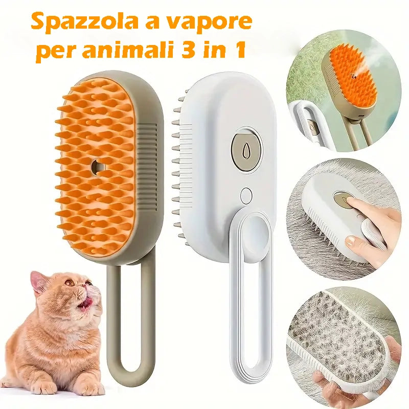 (2pcs) Cat Steam Brush, Pet Steam Brush, Dog Steam Brush, Cat Grooming, Dog Grooming, Pet Hair Removal Comb