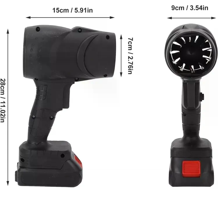 Soffiatore a Batteria Portatile 12.8V 1300mAh - Soffiatore Elettrico Ricaricabile Senza Fili Multifunzione per Foglie, Polvere, Casa, Garage, Giardino - Ricarica Cavo e Alimentatore Inclusi