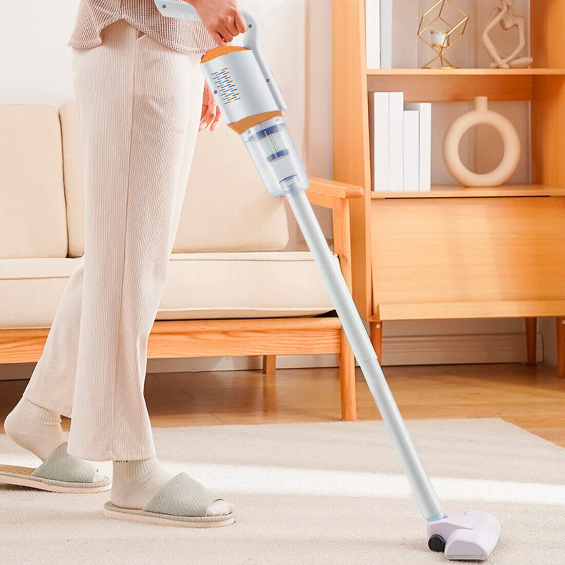Electric cordless portable vacuum cleaner
