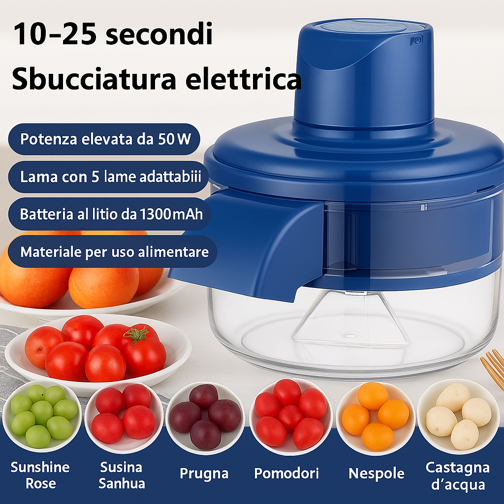 Sbuccia Frutta Magico Veloce Elettrico 🍇🍒🍑