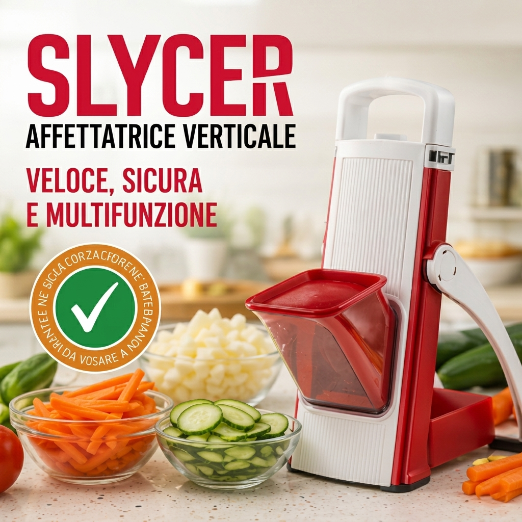 Mandolina Affettatrice Manuale per Verdure con 8 Tipi di Taglio, Spessore Regolabile 0,3-8 mm, Tagliaverdure con Lame in Acciaio Inox e Contenitore, Cucina