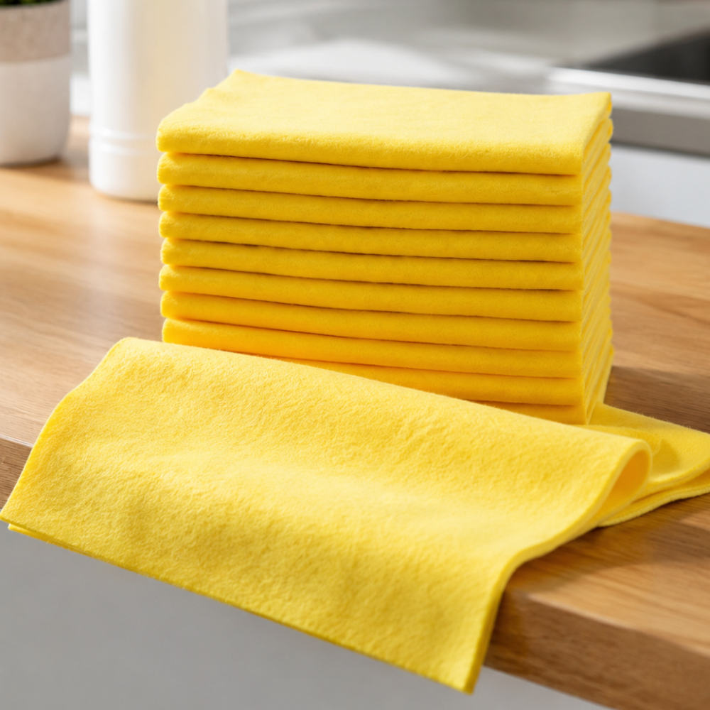 Set da 10 Panni Multiuso 50x60 cm – Assorbenza, Resistenza e Pulizia Professionale