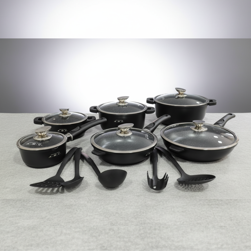 Set Pentole Antiaderenti ad Induzione A.M.C. 23 Pezzi 🥘