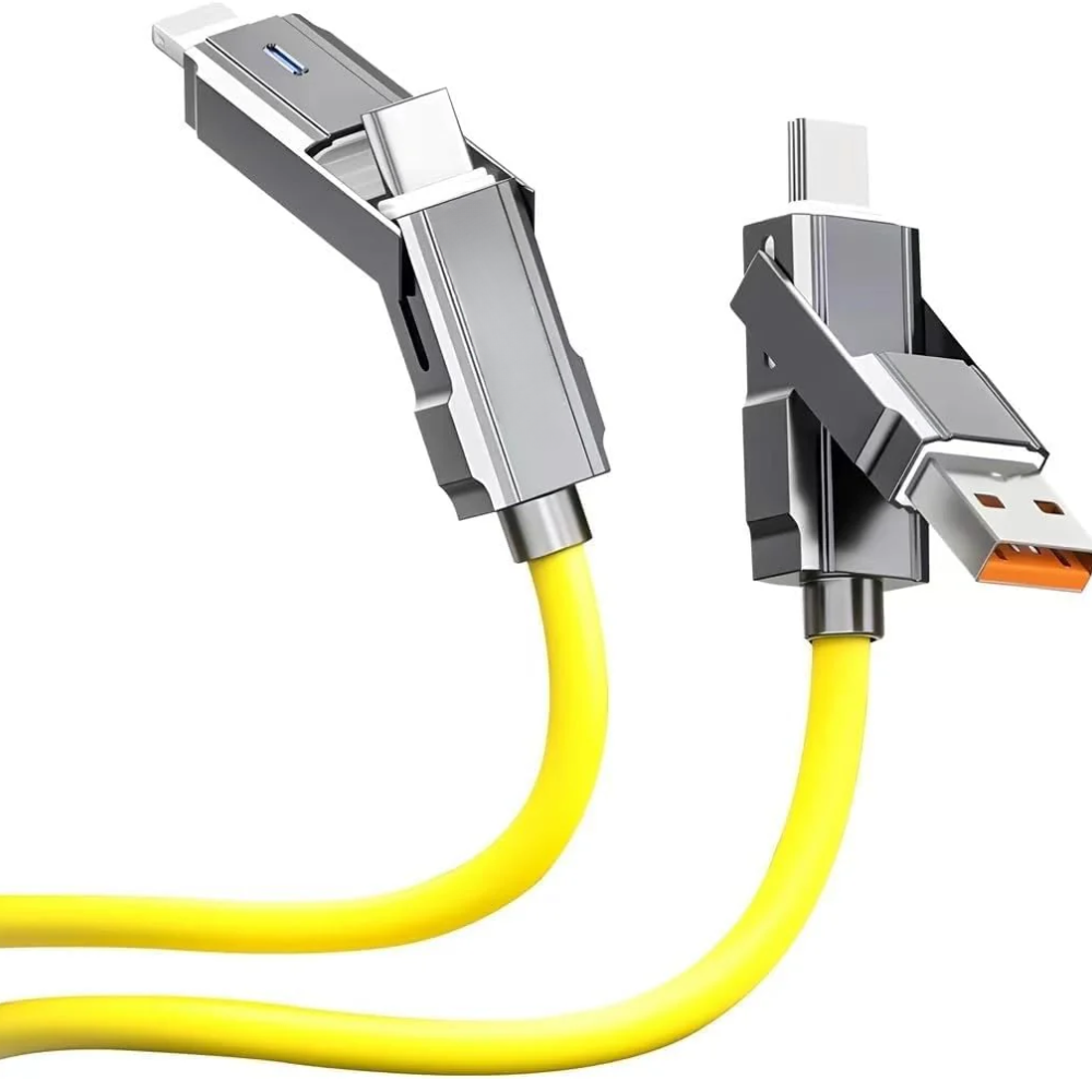 (2Pezzi) Cavo Universale 4 in 1  – Compatibile USB-C / Lightning / USB-A