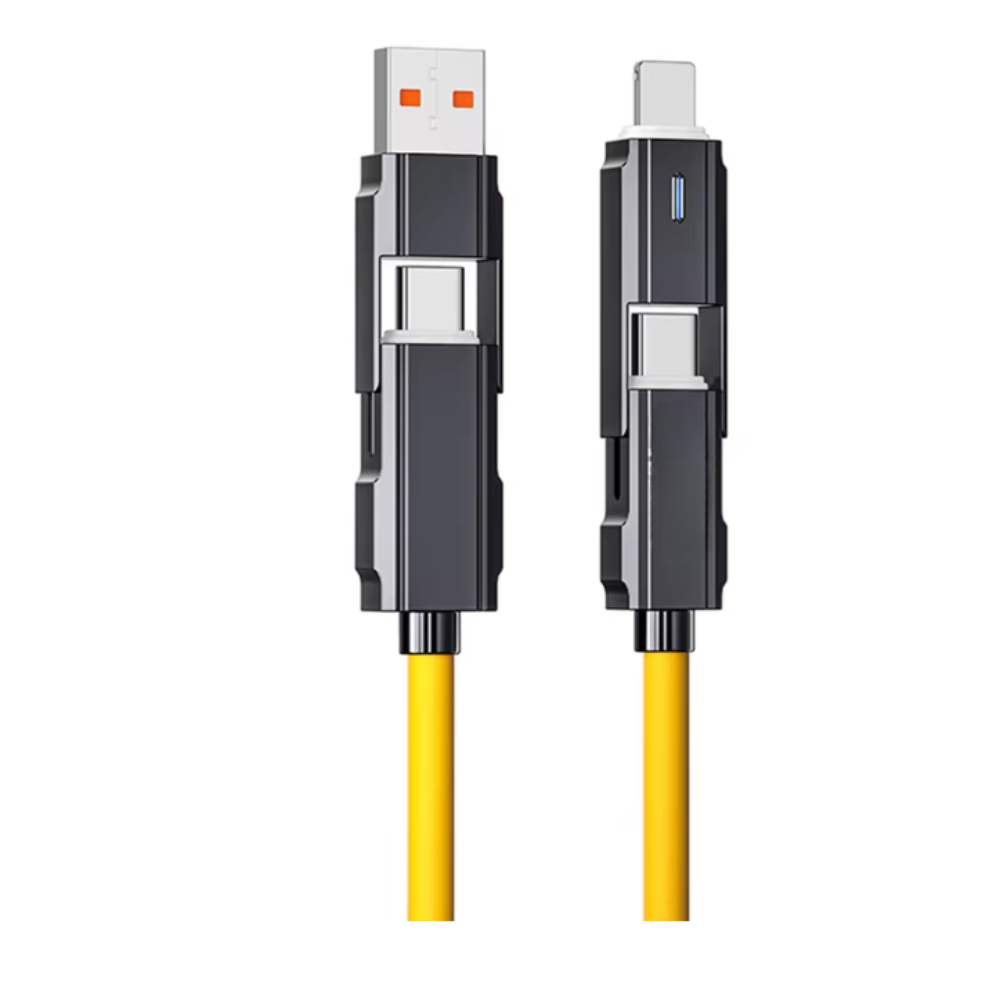 (2Pezzi) Cavo Universale 4 in 1  – Compatibile USB-C / Lightning / USB-A