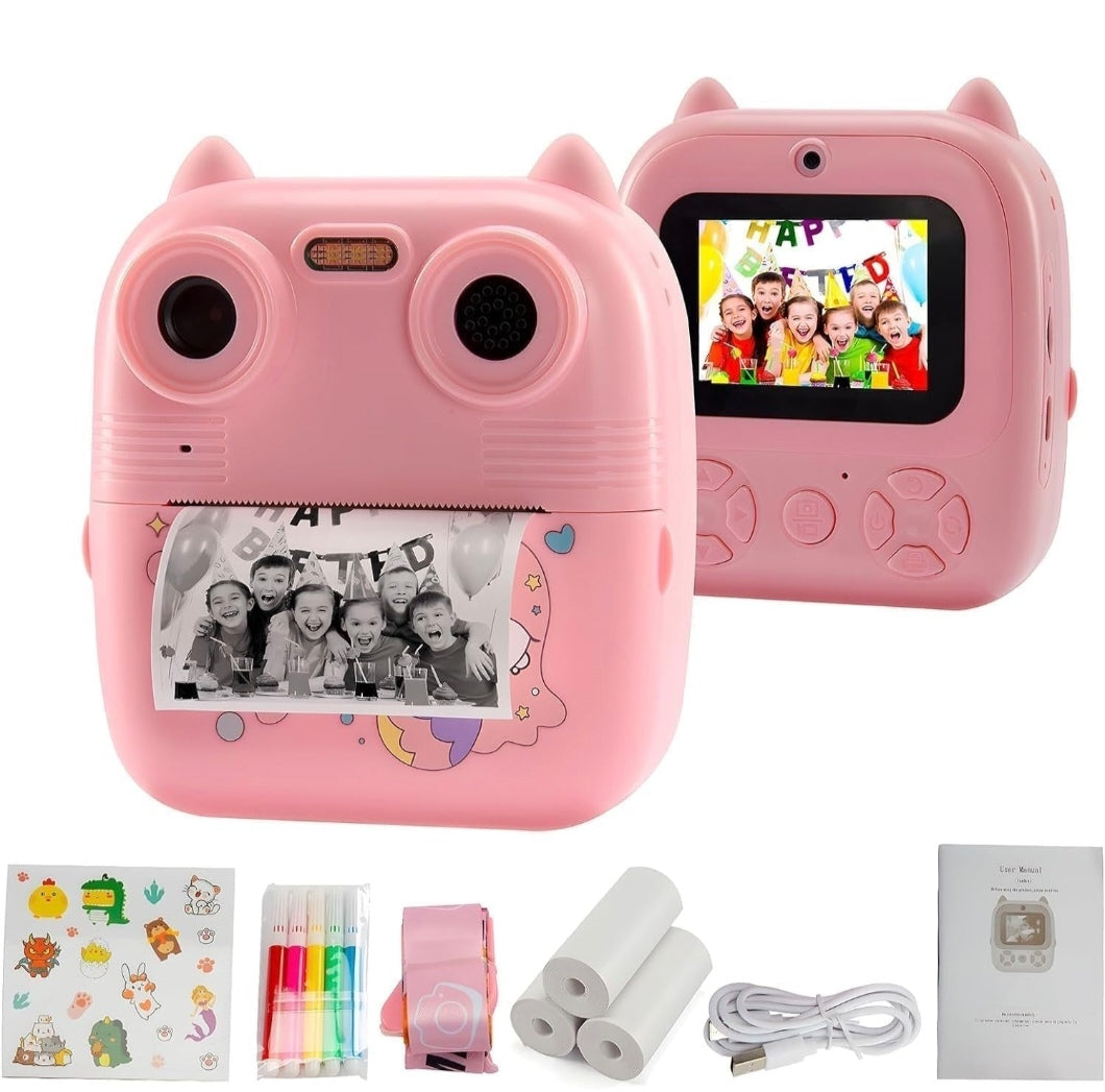 2.4 Inch Thermal Instant Print Camera, 1080 Pixels, 32GB Memory, Expansion Slot, Micro SD
