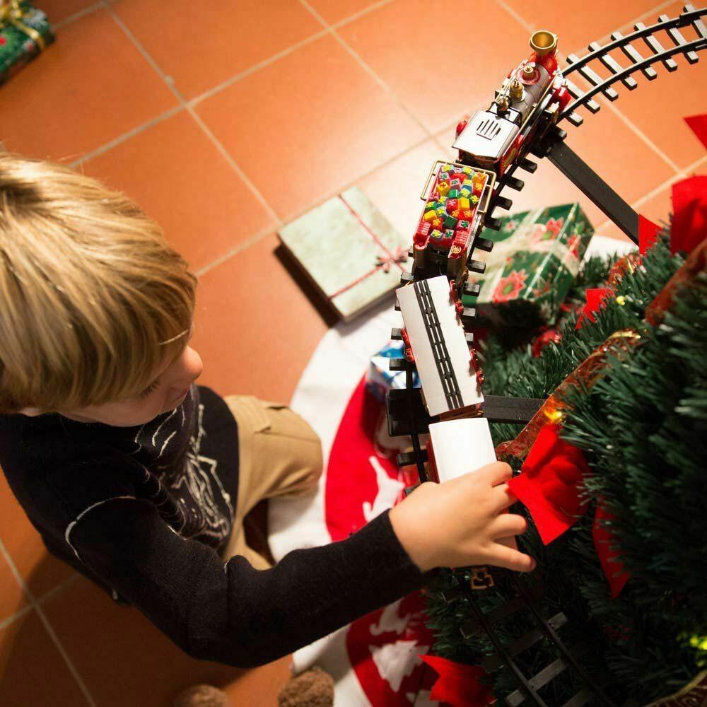 Trenino albero di natale, trenino di babbo natale