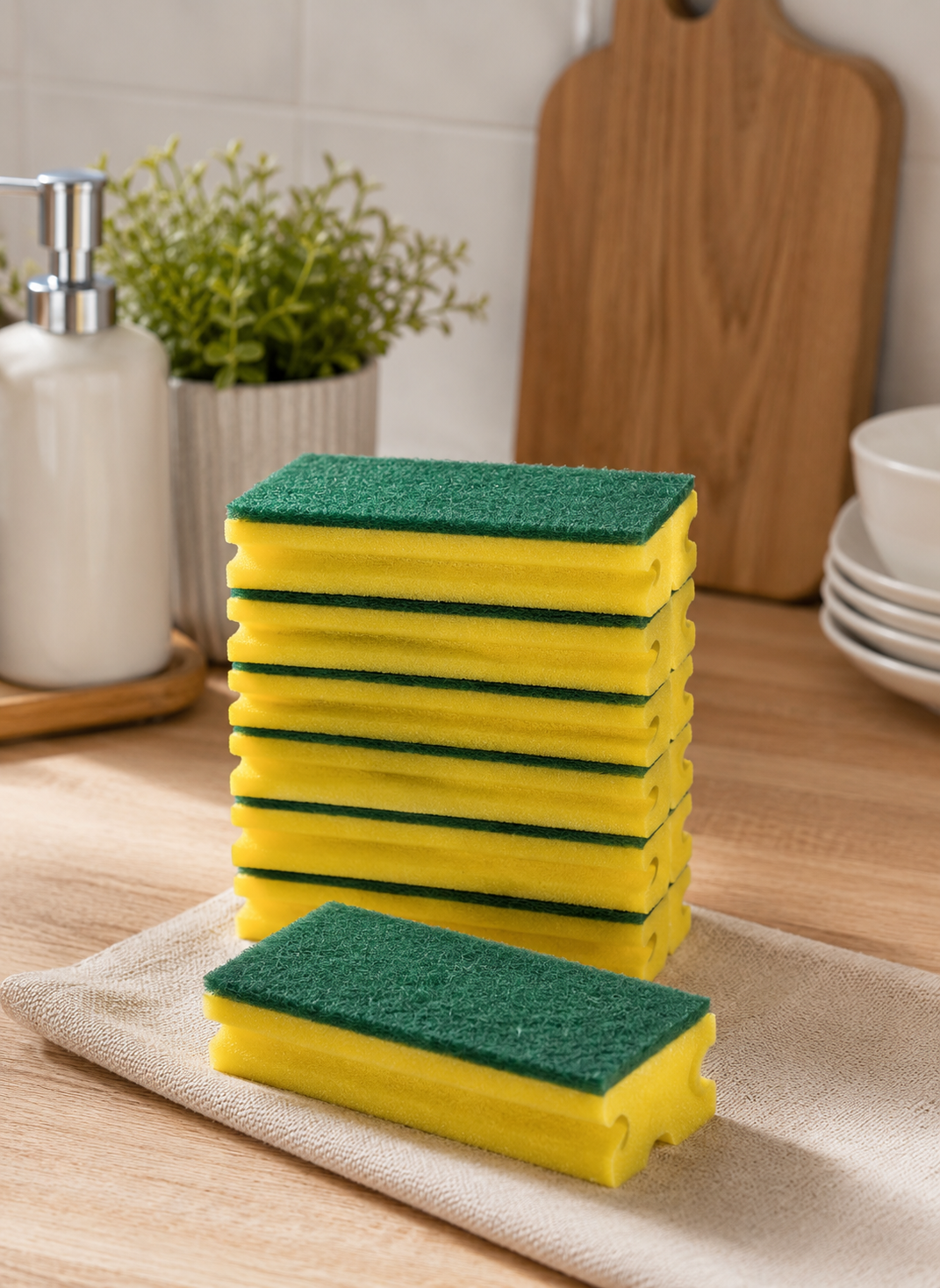 Set 10 Spugne Abrasive Salvadita Antigraffio – Multiuso per Cucina e Pulizie Domestiche