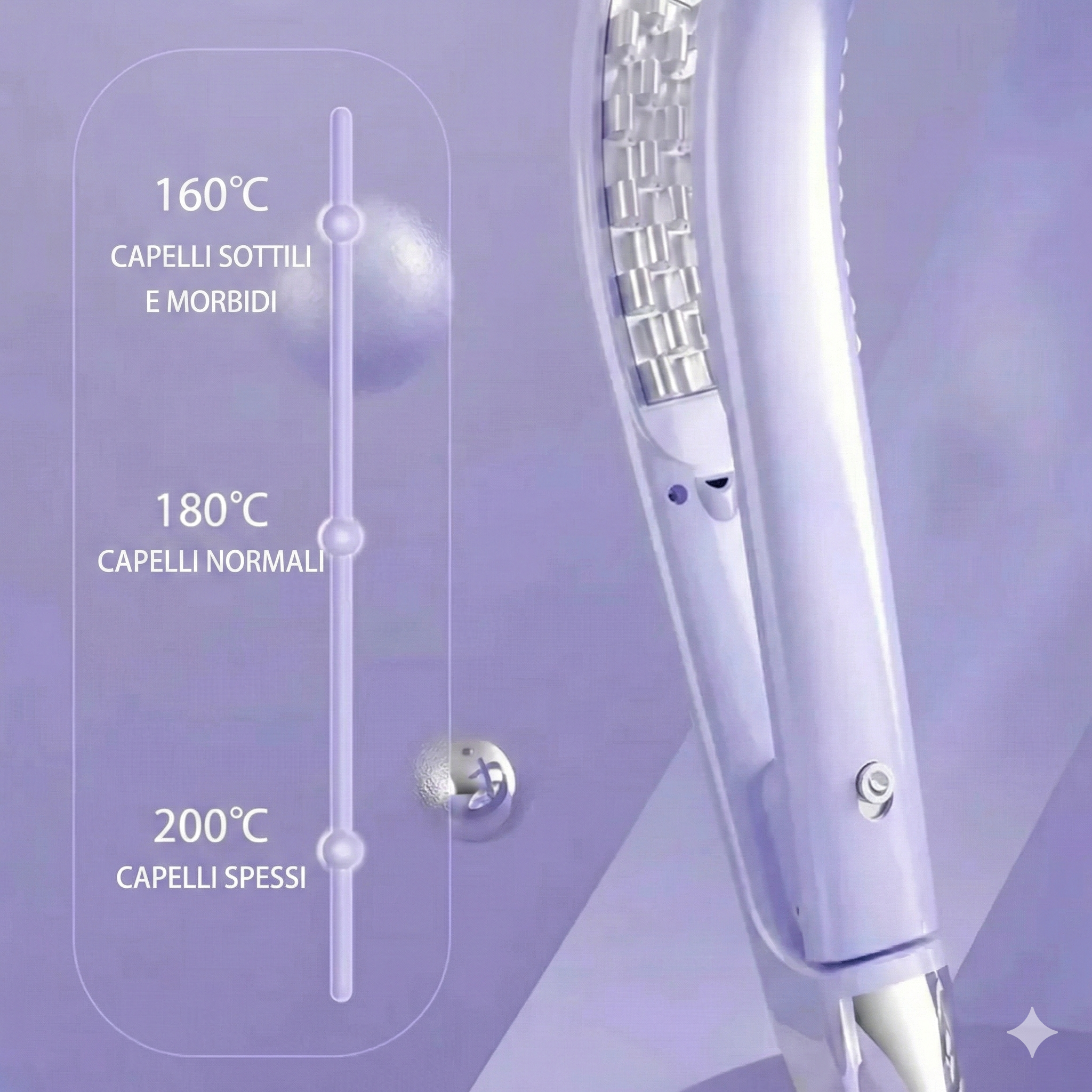 Piastra Capelli Volumizzante in Ceramica – Design Curvo per Onde e Volume alle Radici