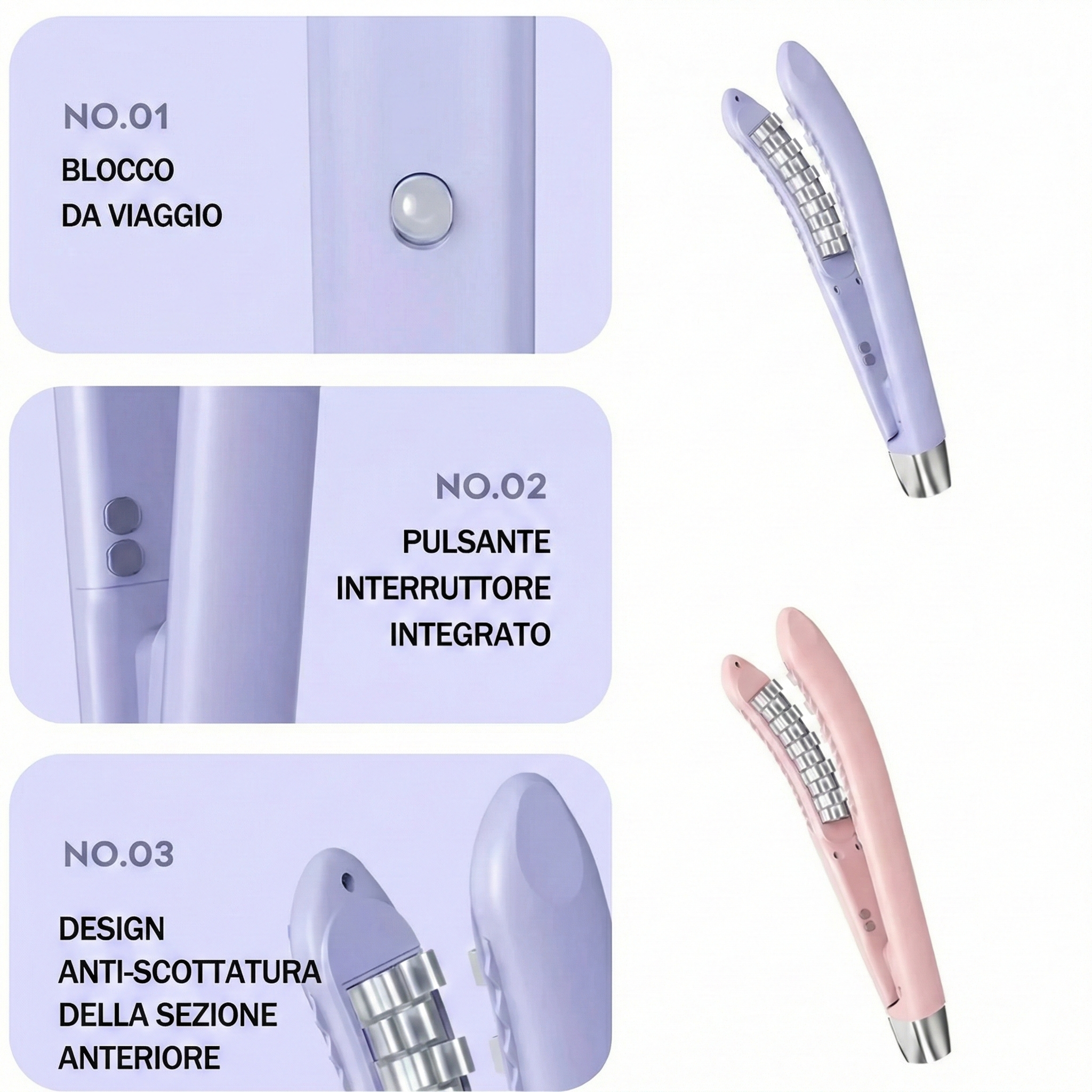 Piastra Capelli Volumizzante in Ceramica – Design Curvo per Onde e Volume alle Radici
