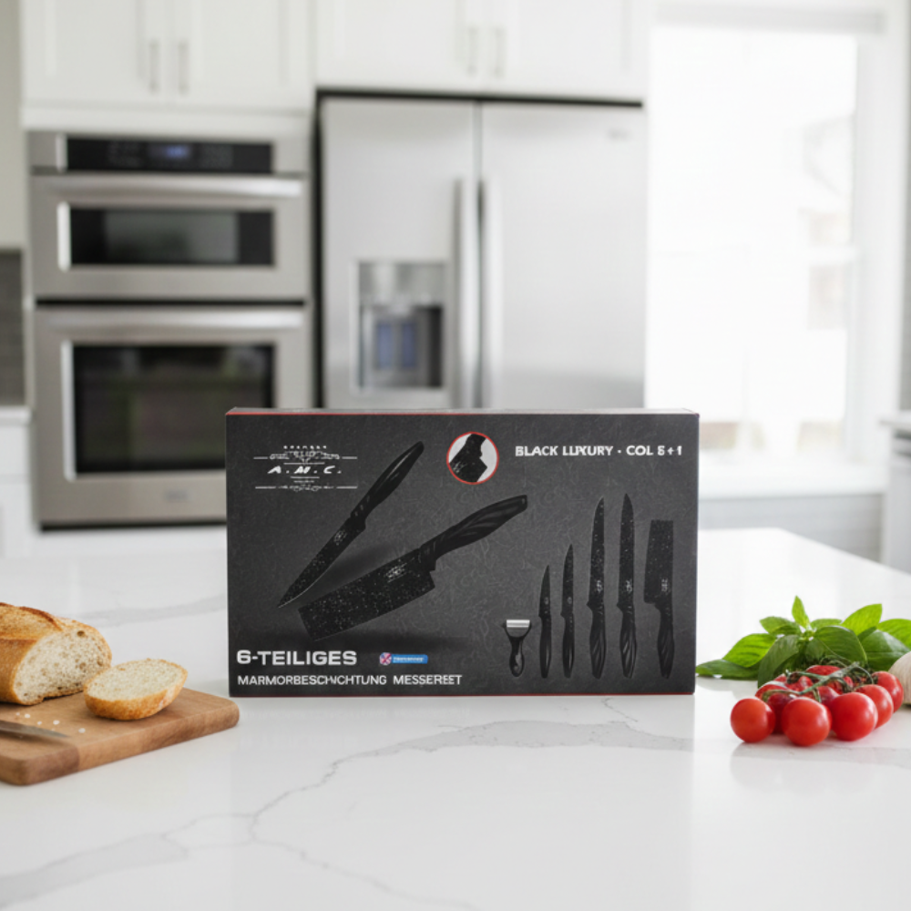 🔪 Set di Coltelli da Cucina 7 Pezzi con Rivestimento Antiaderente – Colori Vivaci e Massima Precisione