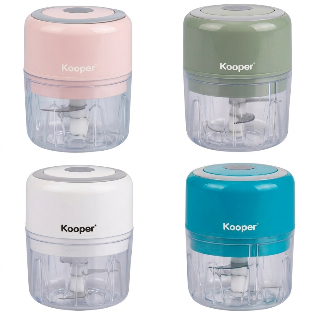 Sminuzzatore Elettrico Kooper Senza Fili | 250ml, Ricarica USB, Lame Inox