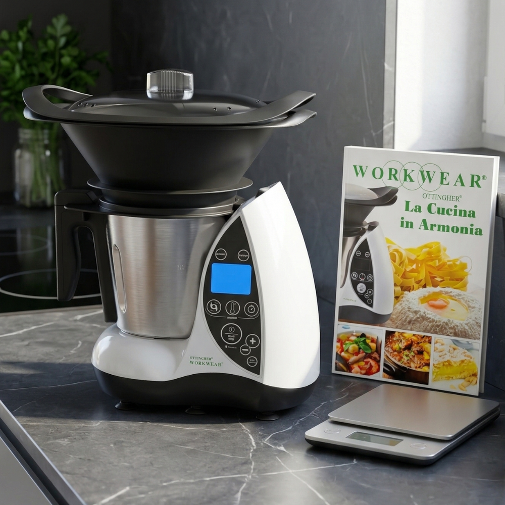 WorkWear Chef Pro™ – Robot da Cucina Multifunzione Intelligente con Cottura Integrata